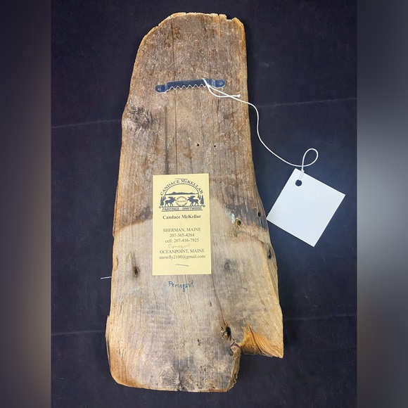 Lighthouse Nautical Art Driftwood Candace McKellar, Maine Hand Painted Signed - Picture 6 of 9